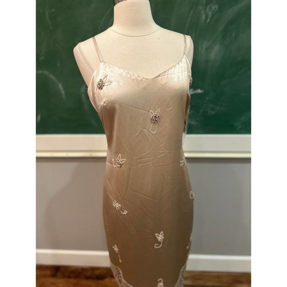 Vintage Sue Wong Nocturne Dress sz 8 NWT STUNNING Champagne crochet - Picture 9 of 10